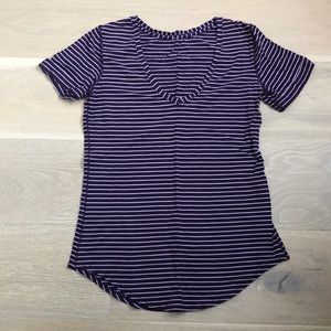 Lululemon sz 6 purple stripped t-shirt